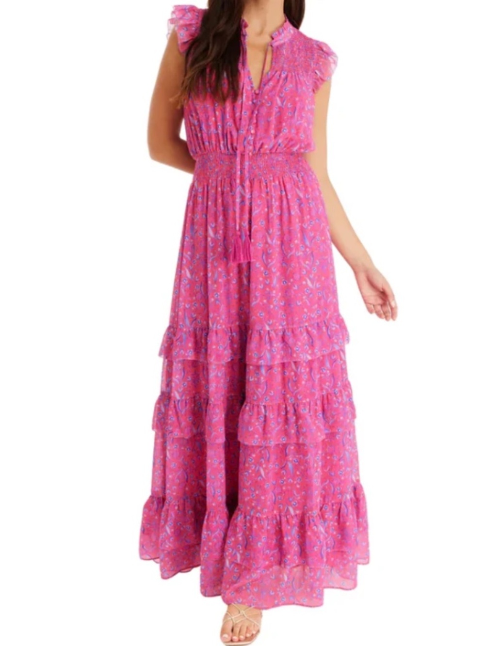 Allison New York Smocked Maxi Dress - M